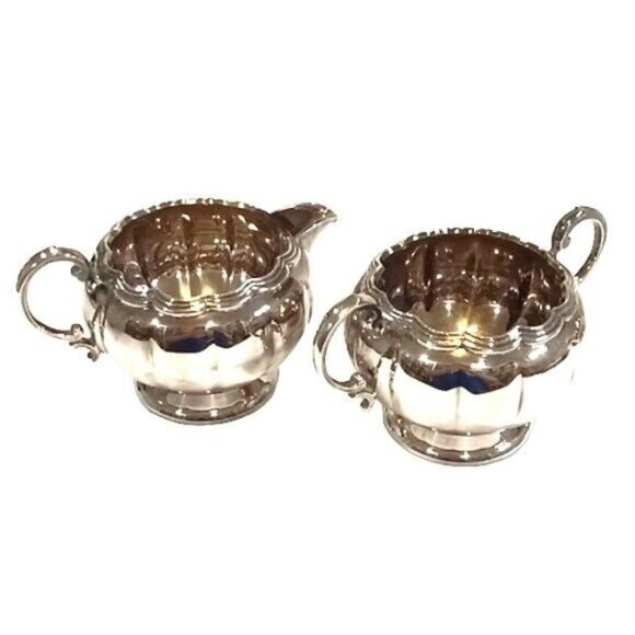 Vintage Birks Primrose Plate 4-Piece Service Coffee Pot Tea Pot Creamer & Sugar - Picture 4 of 14